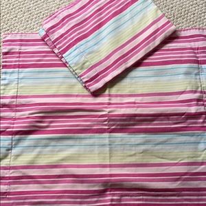 2 pottery barn teen striped standard shams